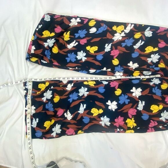 Just Floral Print Palazzo Pants Woman’s Sz L Loose Wide Leg Garden girl - Picture 4 of 10